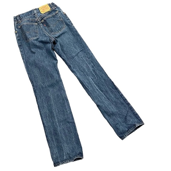 Levi 501 Button Fly 80’s Vintage Jeans Size 26 Waist 32 Length - Picture 3 of 10